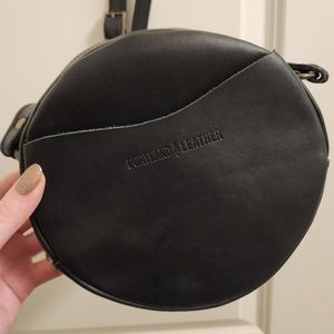 Black Small Circle Bag Portland Leather Goods